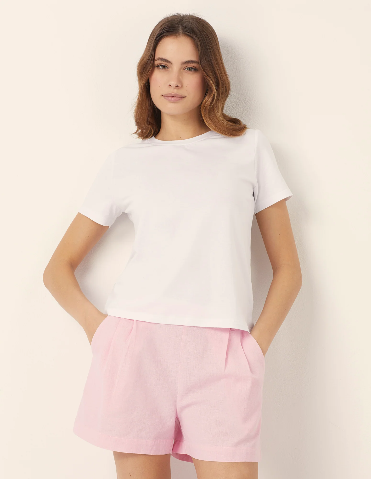 Pantalone corto con pince Cotton Linen - Image 7