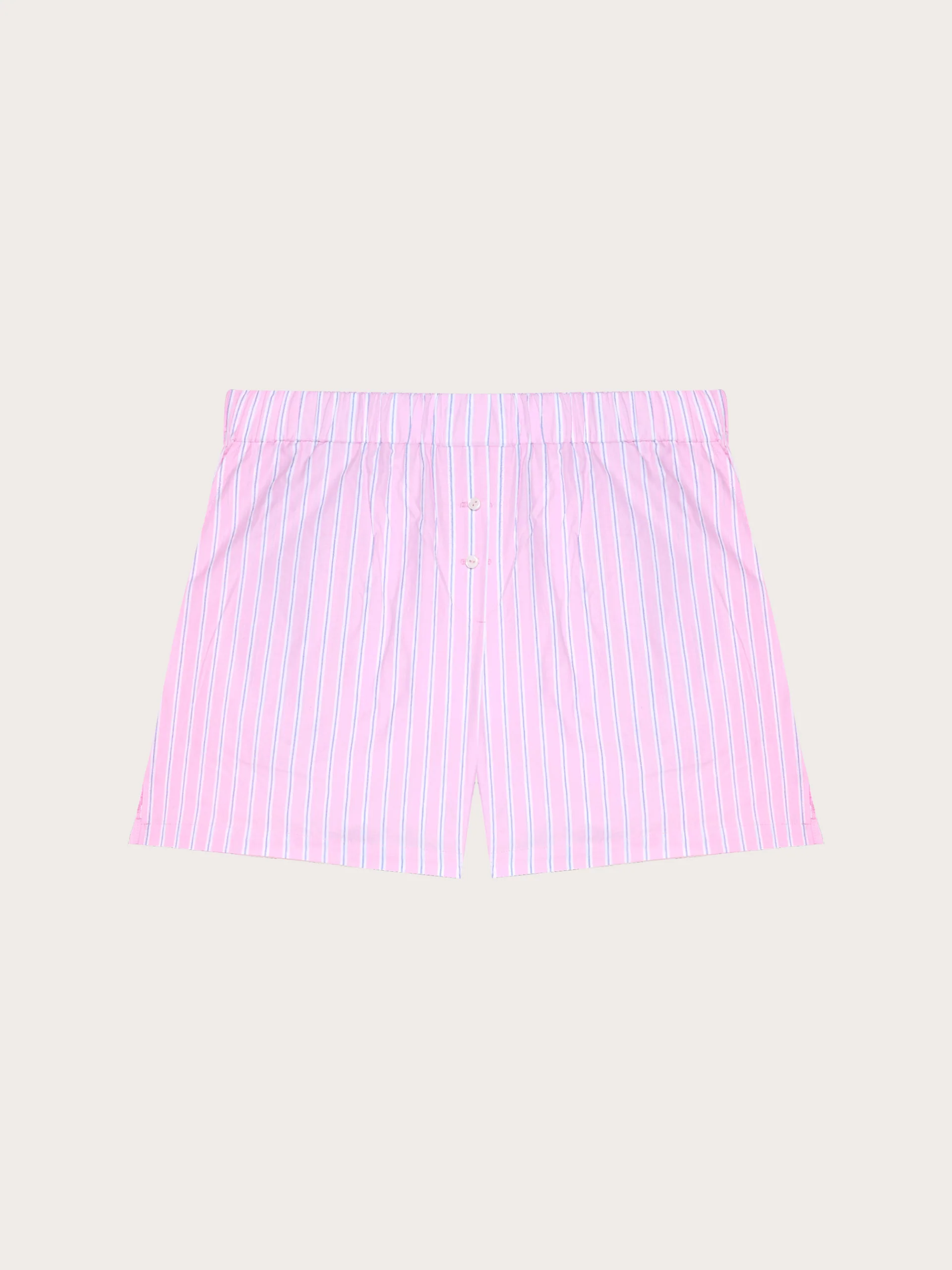 Pantalone corto in cotone a righe - Popeline - Image 10