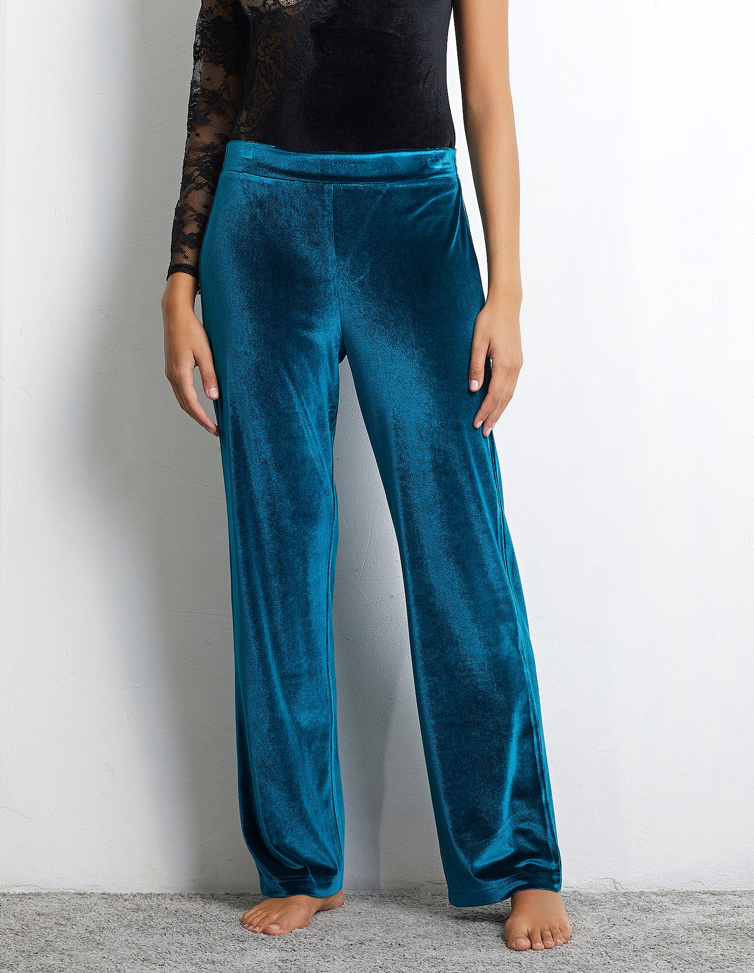 Pantalone lungo in velluto Velvet Party - Image 2