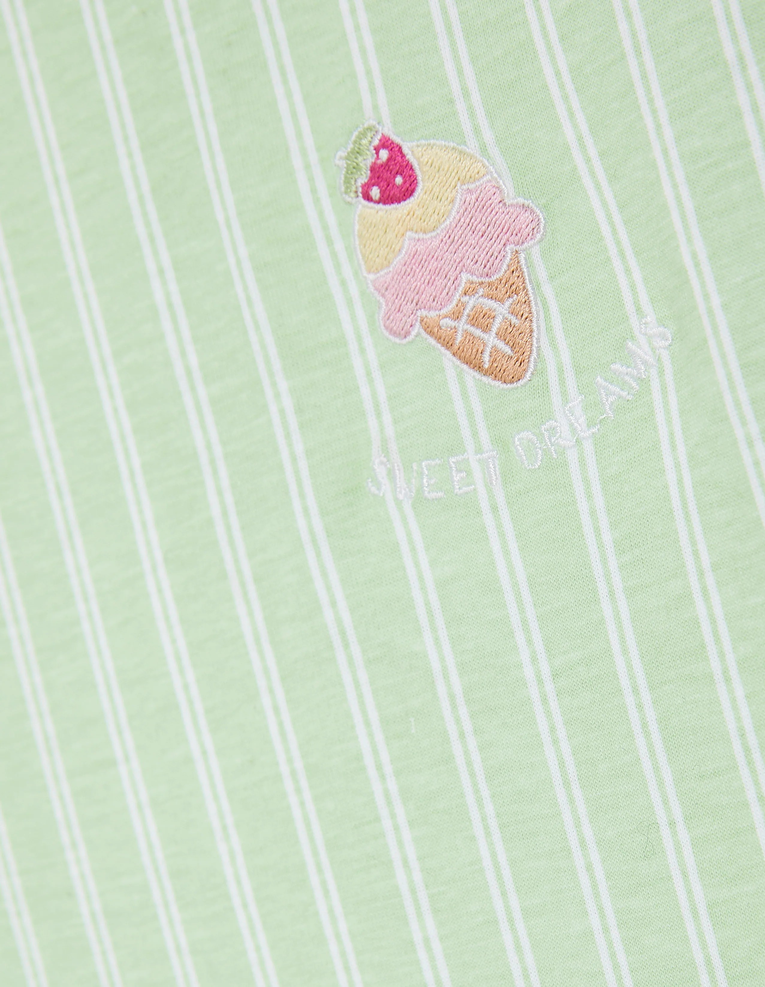 Pigiama corto da donna a righe dolcetti Sweet Dream - Image 7
