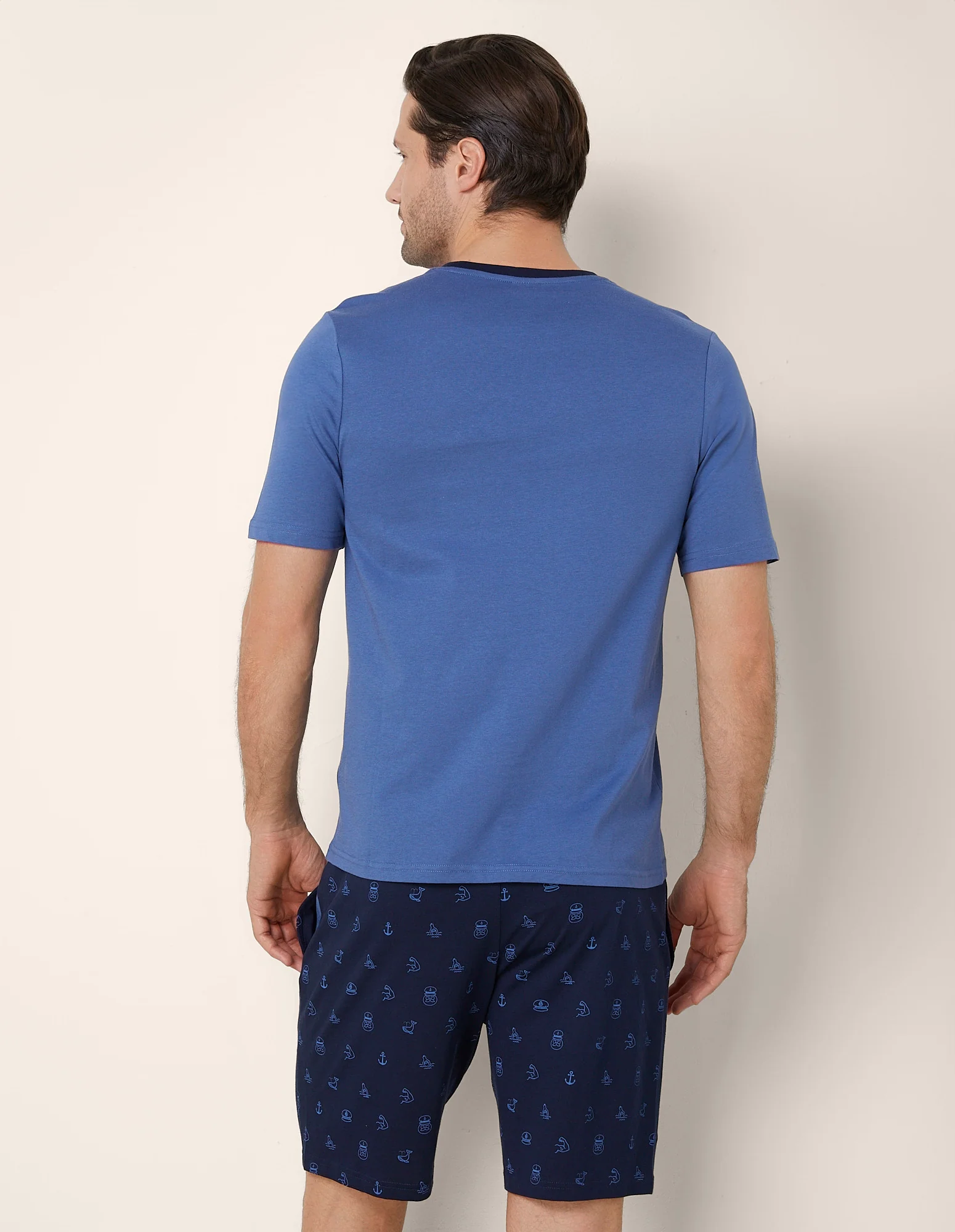 Pigiama corto uomo in jersey di cotone Daily Pajamas - Image 2