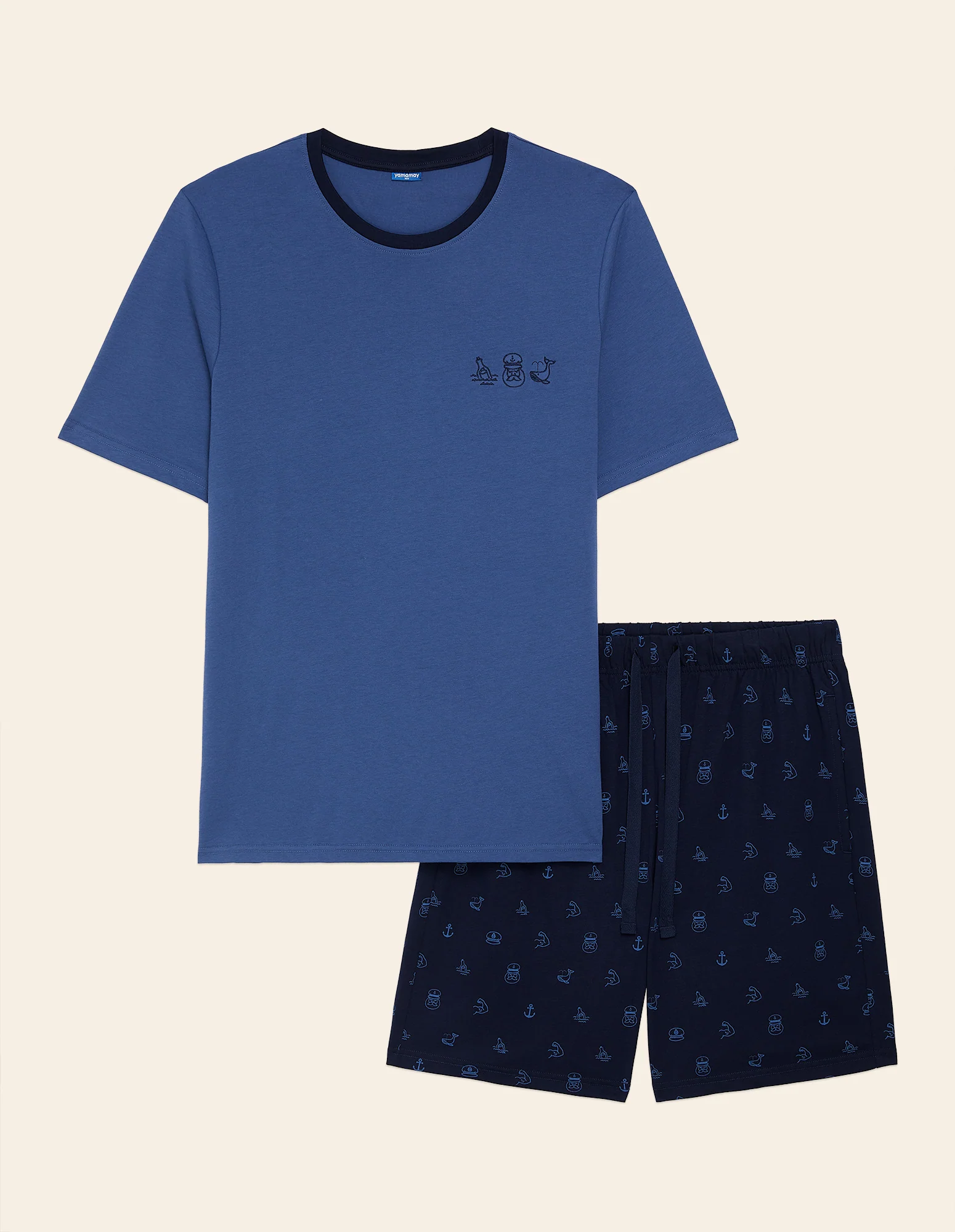 Pigiama corto uomo in jersey di cotone Daily Pajamas - Image 4