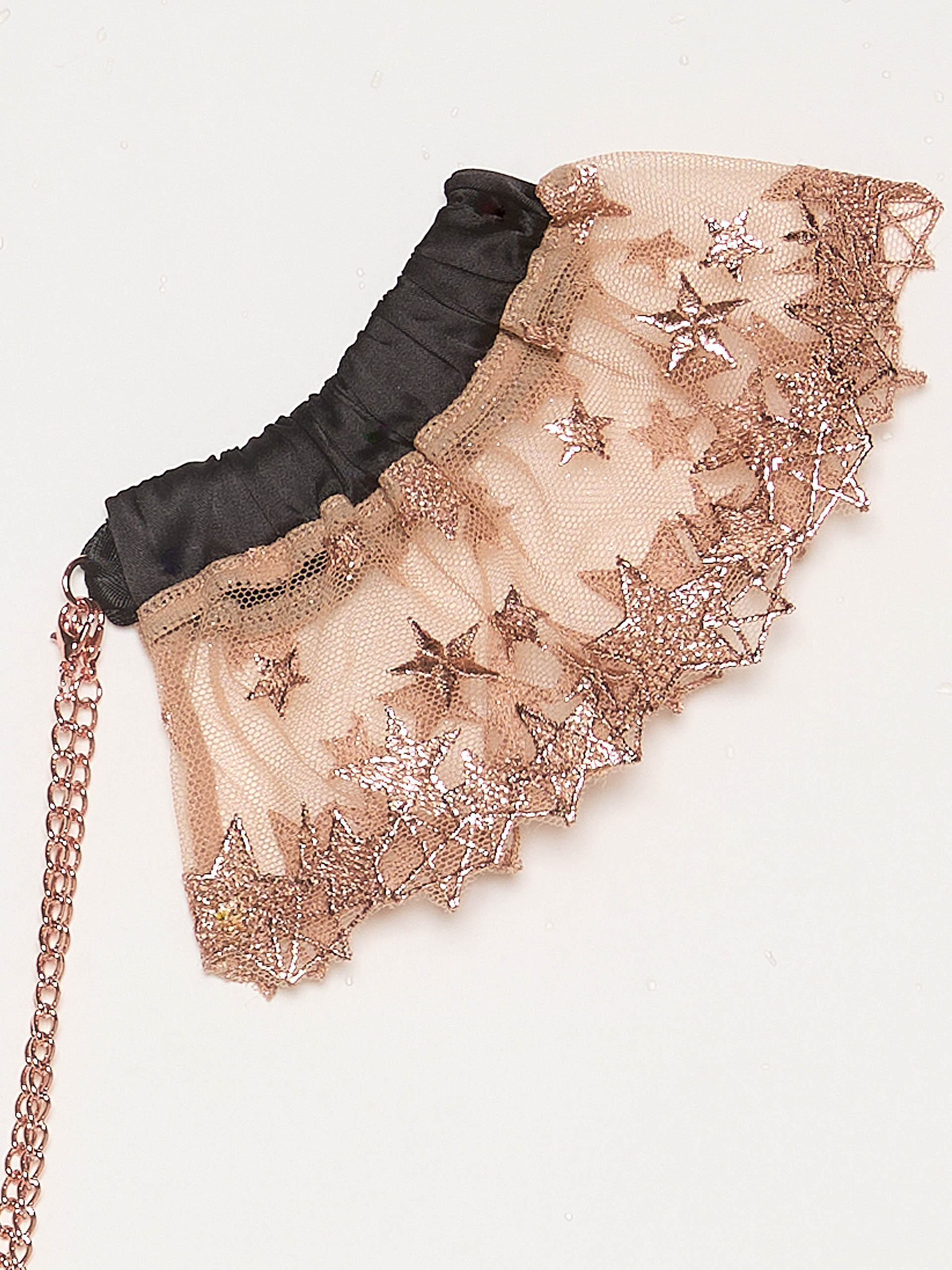 Polsini in tulle ricamato con profili in raso - Privè Stardust - Image 3