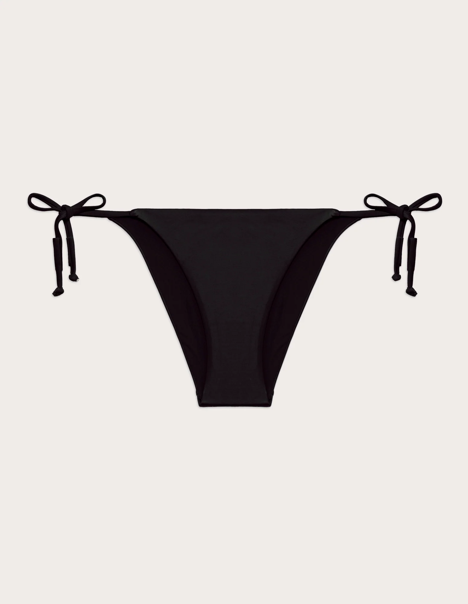 Slip del costume nero in microfibra con laccetti laterali Essentials - Image 5