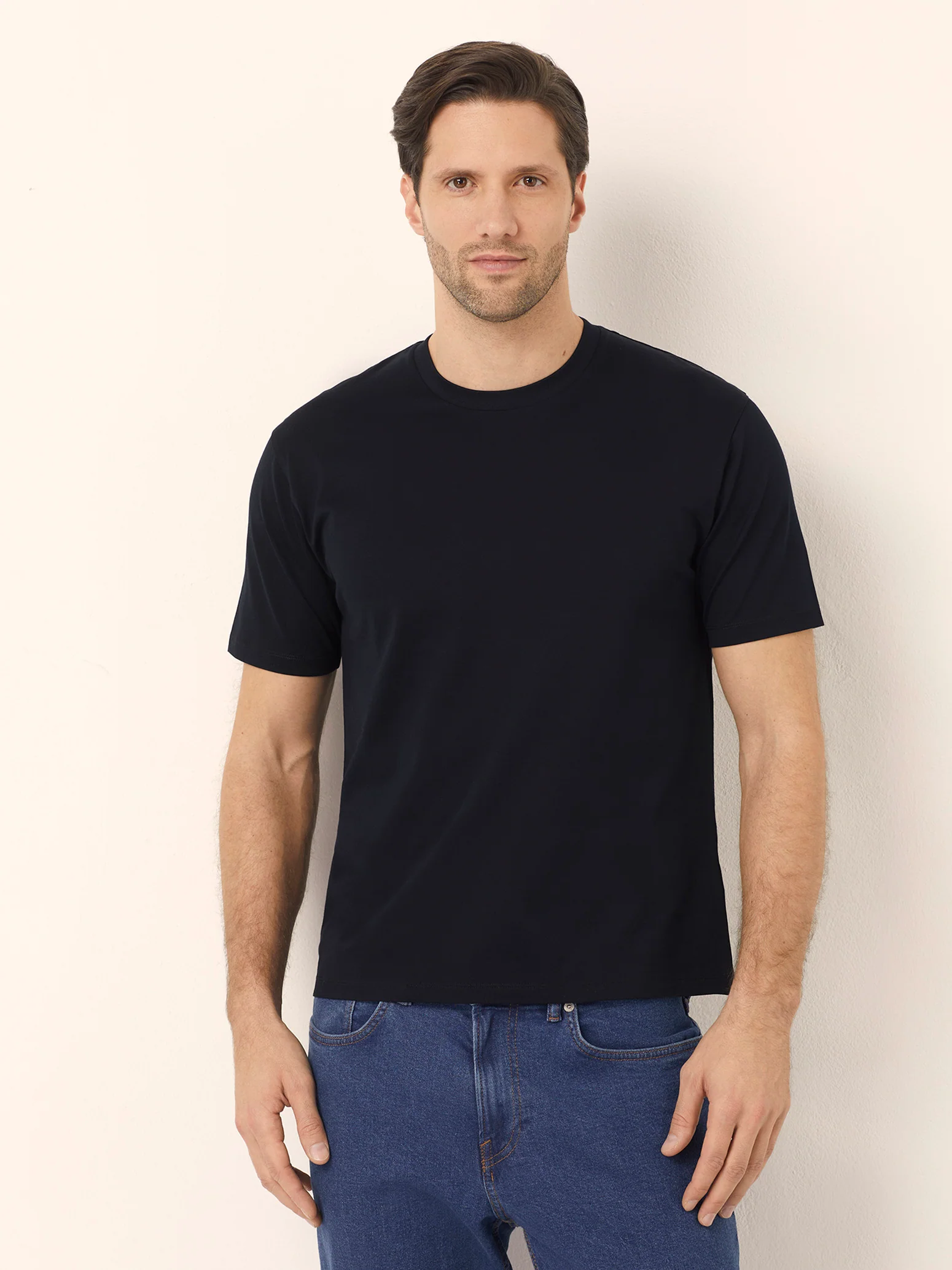 T-shirt girocollo da uomo in cotone Premium Cotton - Image 9