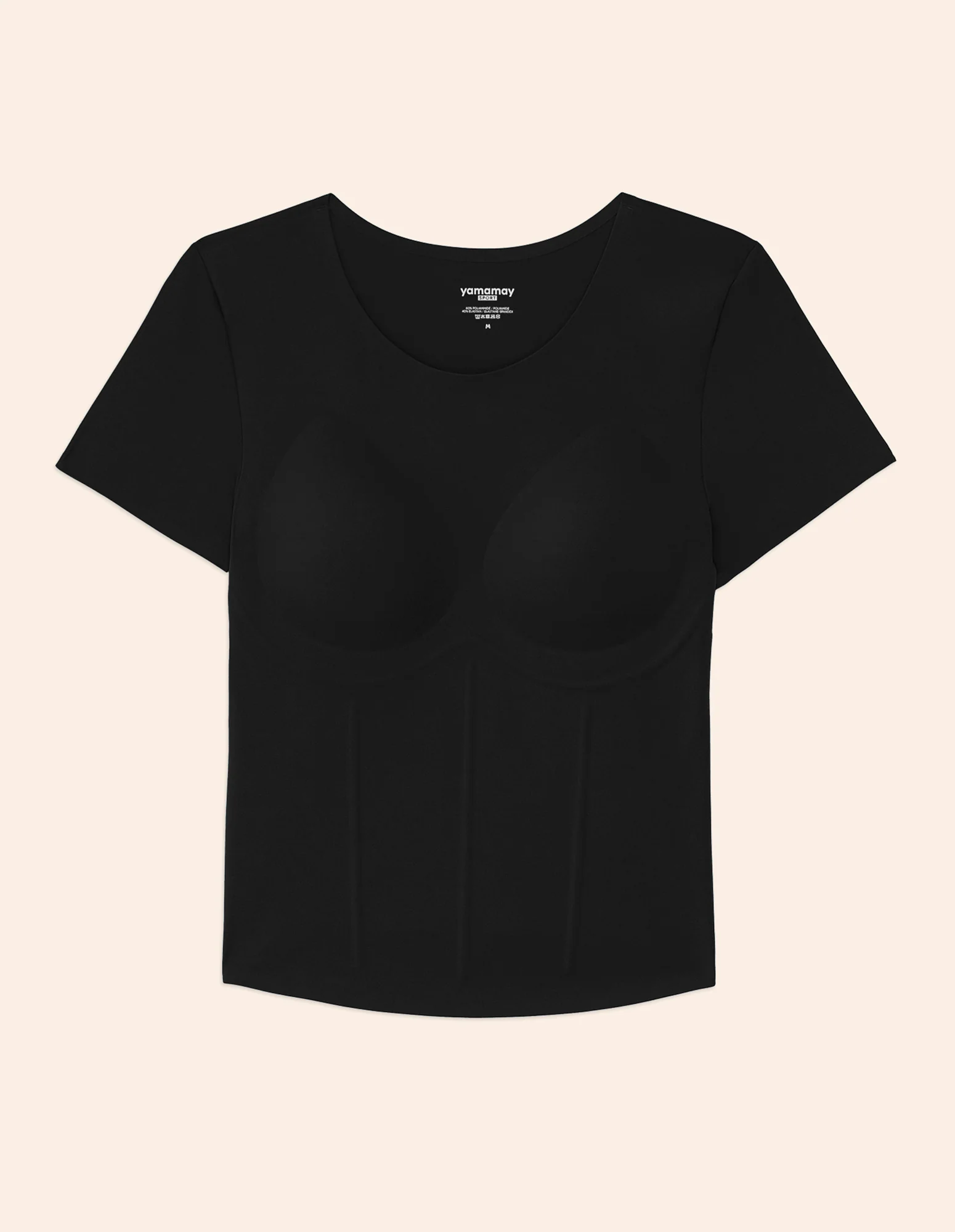 T-shirt sportiva super stretch coppe leggermente imbottite Fitness Lux - Image 11