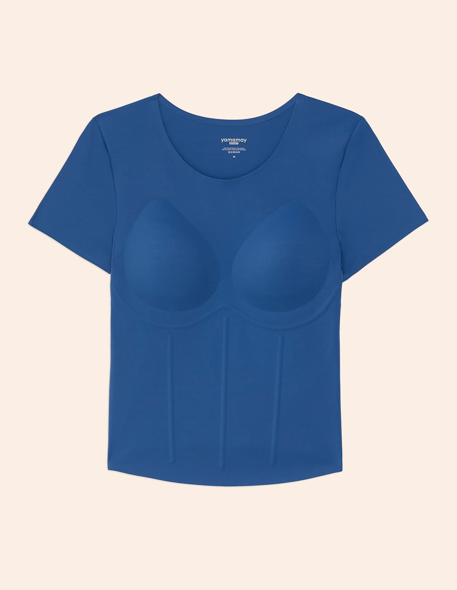 T-shirt sportiva super stretch coppe leggermente imbottite Fitness Lux - Image 5
