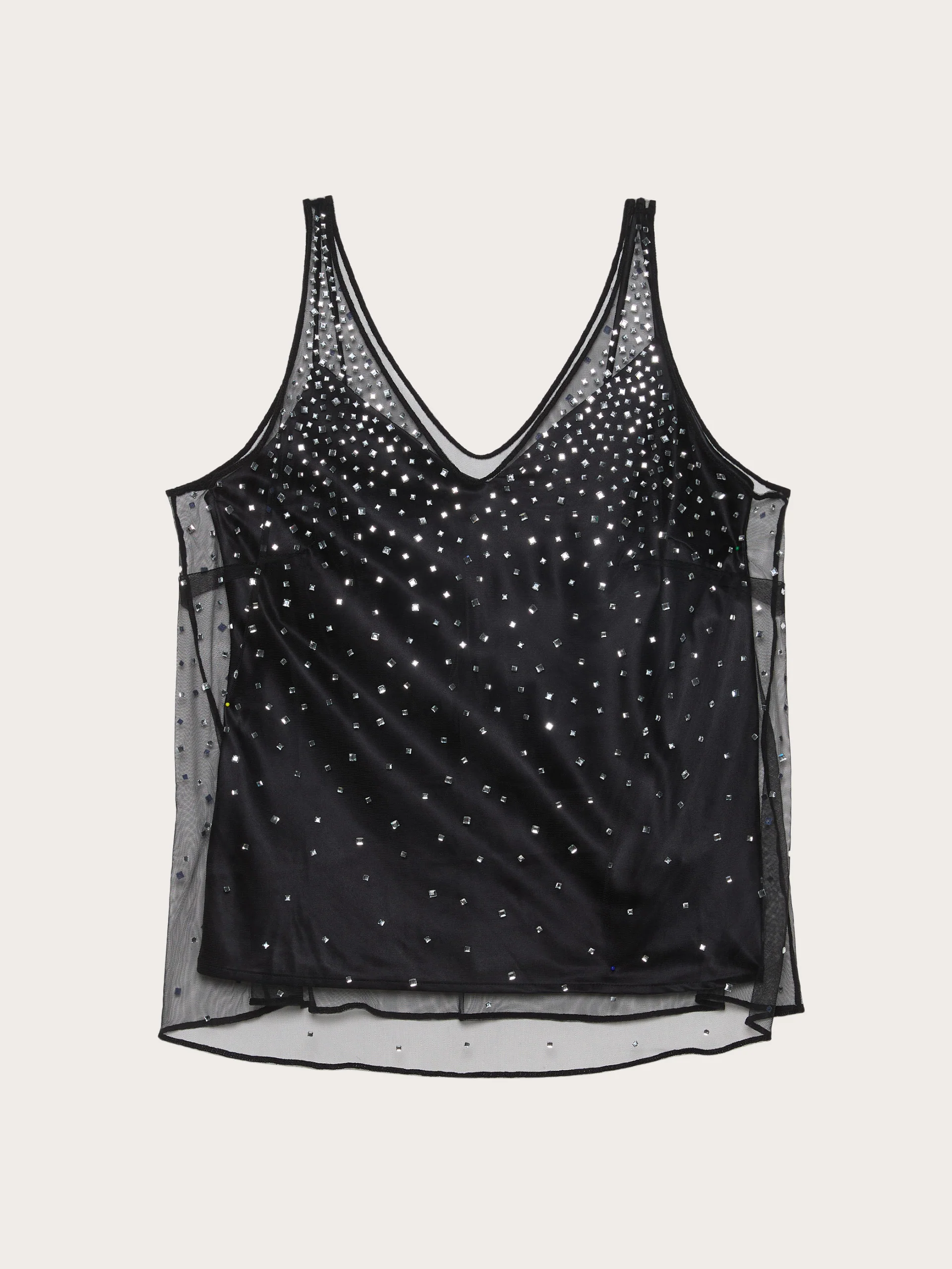 Top sovrapposto in tulle e raso con strass Xmas Party - Image 10