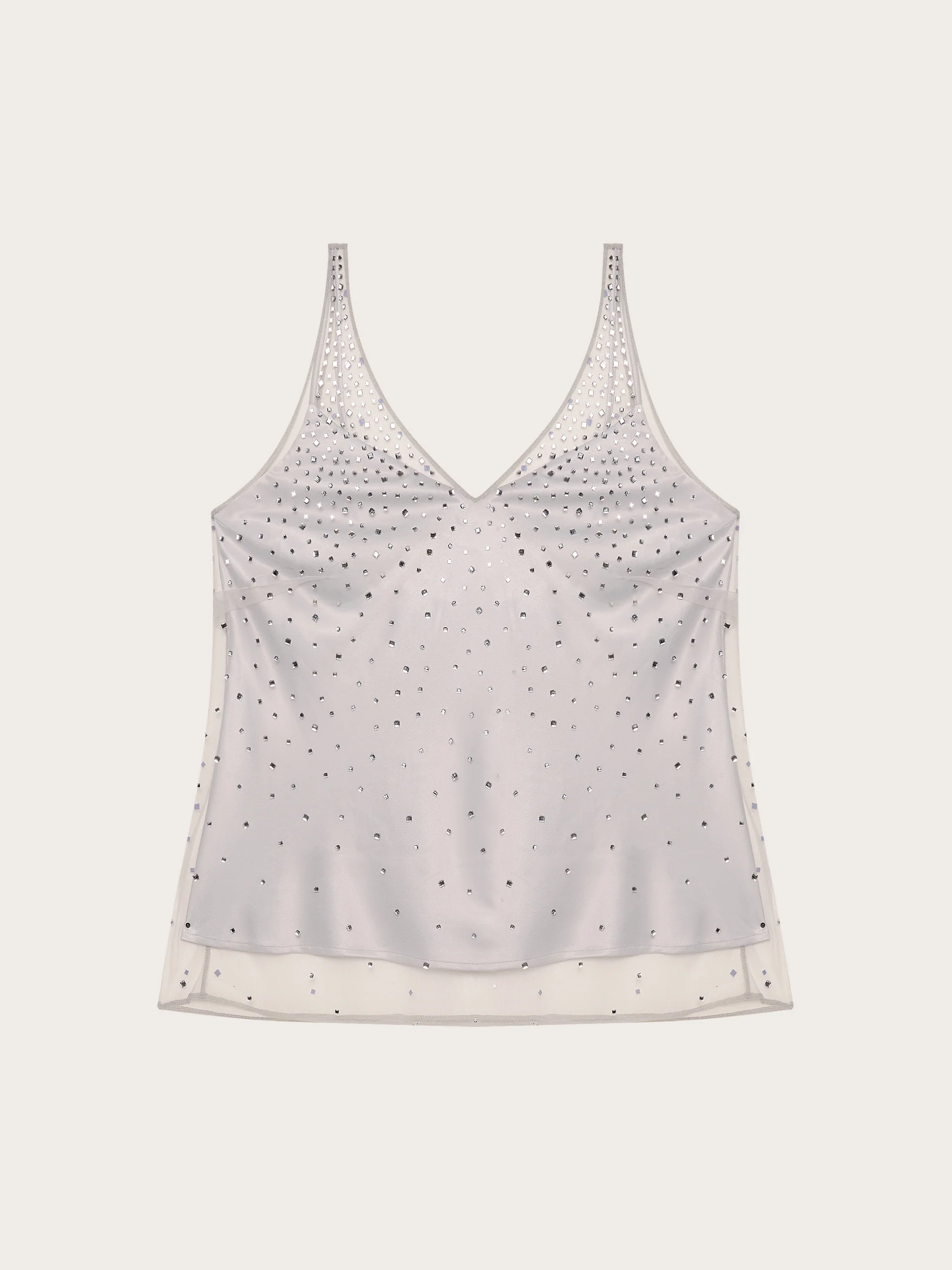 Top sovrapposto in tulle e raso con strass Xmas Party - Image 5