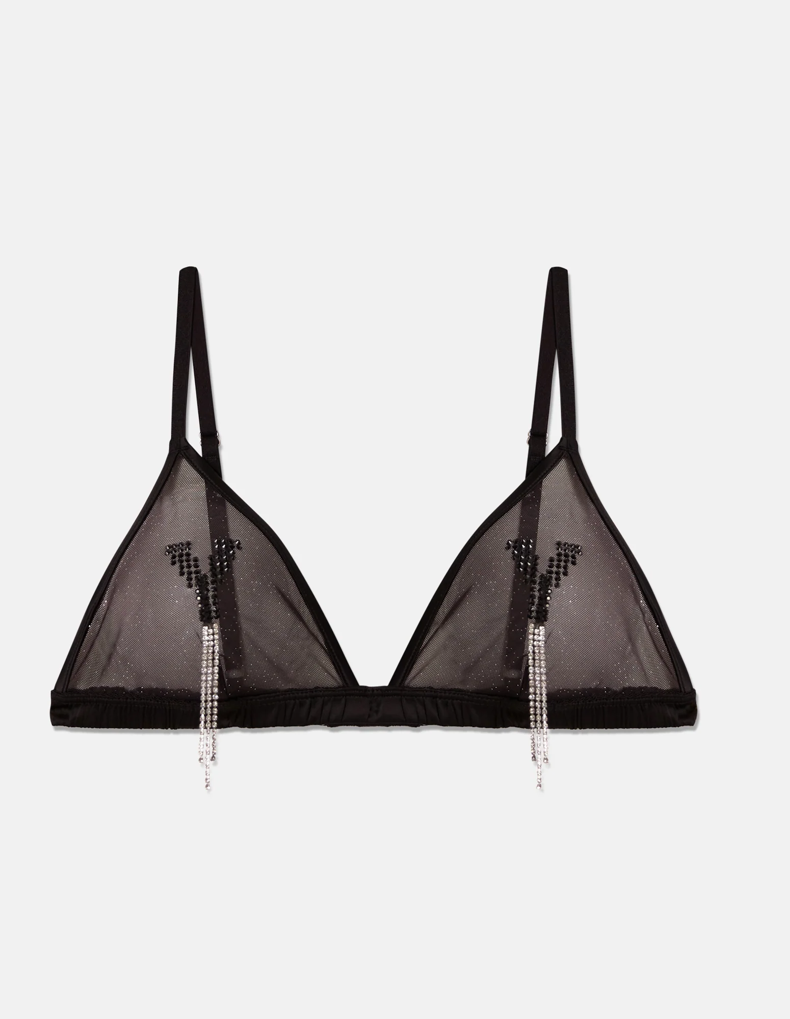 Triangolo con brillantini e dettagli in strass in velluto e tulle Privè - It Girl - Image 4